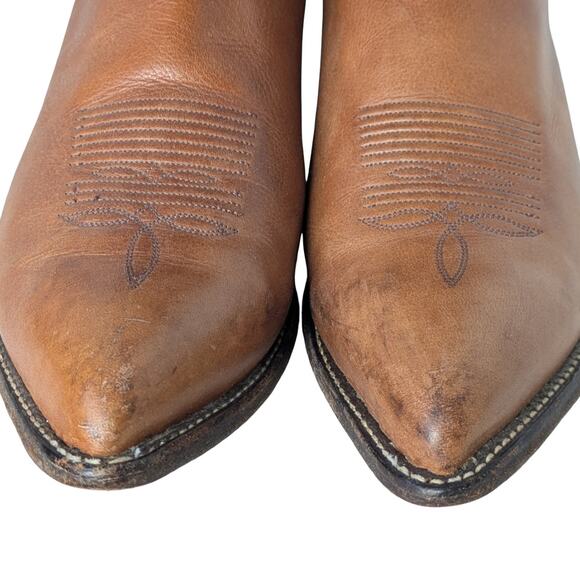 Tony Lama Men\'s Ol\' Buck Tan Cowboy Boots 10.5D Style 6152 Vintage main image 5